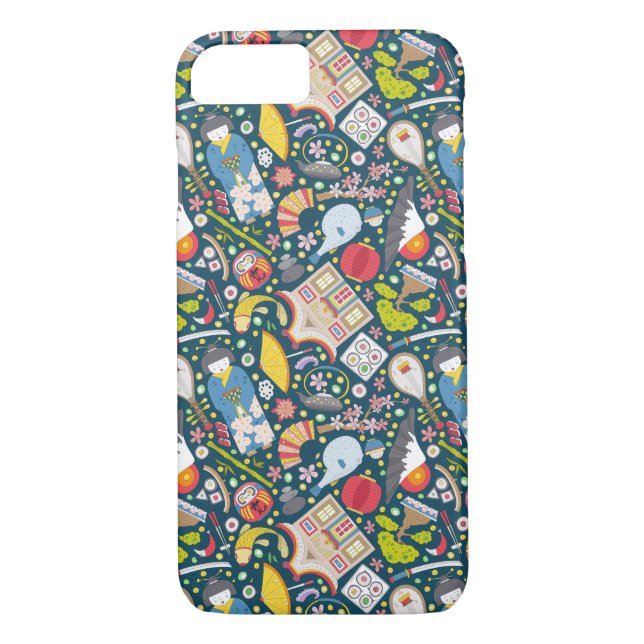 Japanese Seamless Pattern Case-Mate iPhone Case (Back)