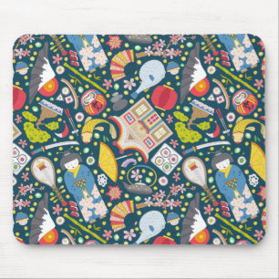 Japanese Seamless Pattern Mouse Mat