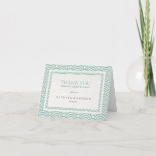 Japanese Seigaiha Personalised Wedding Thank You