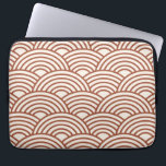 Japanese Seigaiha Wave Rust Terracotta Laptop Sleeve<br><div class="desc">Japanese Seigaiha Wave - Black and White - Pattern - Rust,  Earth Tones,  Terracotta.</div>