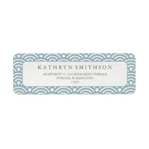 Japanese Seigaiha Waves Elegant Blue & White