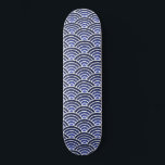 Japanese Seigaiha Waves Pattern Skateboard<br><div class="desc">Japanese Seigaiha Waves Pattern skateboard. Seigaiha literally means 'blue sea and waves'. It was used to illustrate seas and oceans on maps. The water and waves also symbolise power and resistance,  key elements of Japanese culture. 
Choose the deck type from the options menu.</div>