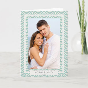 Japanese Seigaiha Wedding Thank You/Custom Text Thank You Card