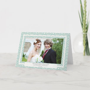 Japanese Seigaiha Wedding Thank You/Custom Text Thank You Card