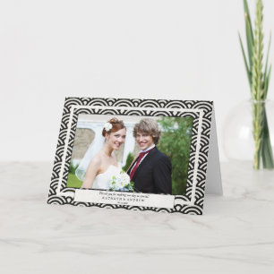 Japanese Seigaiha Wedding Thank You/Custom Text You Card