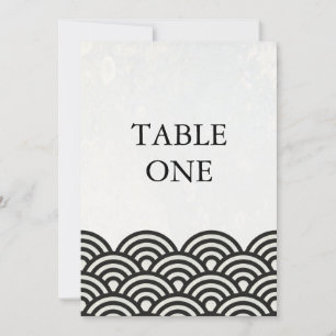 Japanese Seigha Stylised Waves Large Table Number