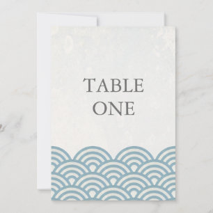 Japanese Seigha Stylised Waves Large Table Number