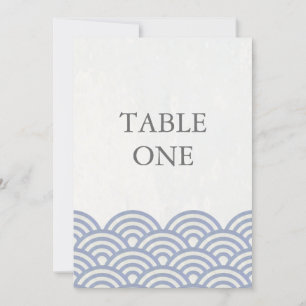 Japanese Seigha Stylised Waves Large Table Number