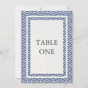 Japanese Seigha Stylised Waves Large Table Number