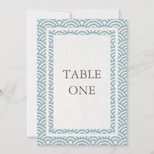 Japanese Seigha Stylised Waves Large Table Number