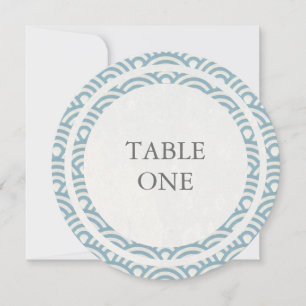 Japanese Seigha Stylised Waves Round Table Number