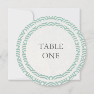 Japanese Seigha Stylised Waves Round Table Number