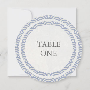 Japanese Seigha Stylised Waves Round Table Number