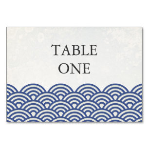 Japanese Seigha Stylised Waves Table Number