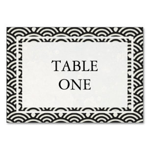 Japanese Seigha Stylised Waves Table Number