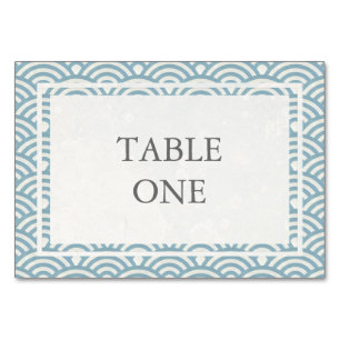 Japanese Seigha Stylised Waves Table Number