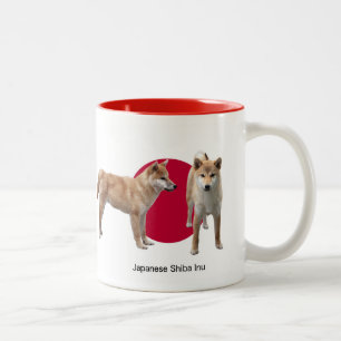 "Japanese Shiba Inu" Two-Tone Coffee Mug