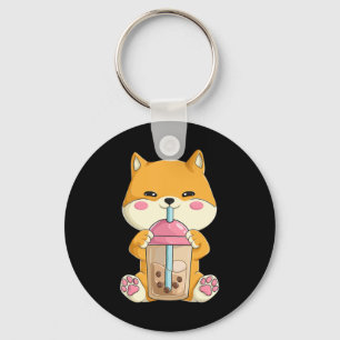 Japanese Shiba Inu Women Girls Kawaii Bubble Boba Key Ring