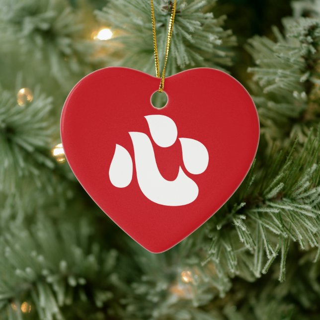 Japanese Shin Kanji Kokoro Heart 心 Ceramic Tree Decoration (Tree)