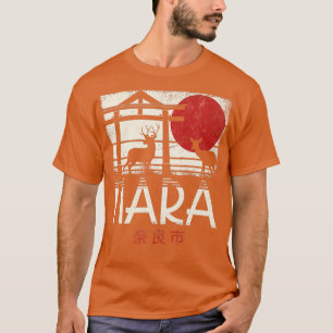 Japanese Sika Deer Nihon Nippon Torii Retro Nara J T-Shirt