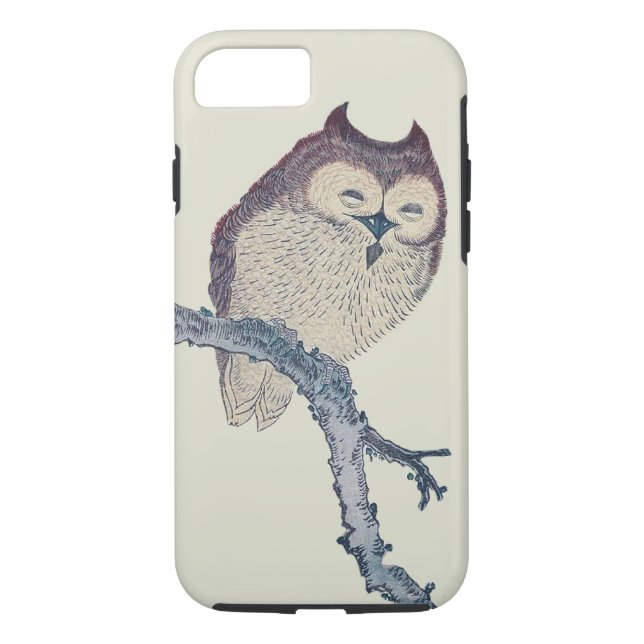 Japanese Sleeping Owl Night Artwork Case-Mate iPhone Case (Back)