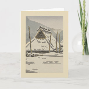 Japanese Snow Scene - Christmas Card