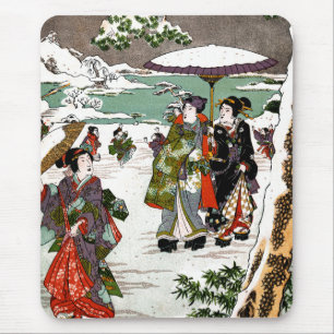 Japanese Snowscape Mouse Mat
