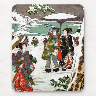Japanese Snowscape Mouse Mat