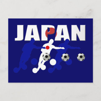 Japanese soccer players and soccer fans gifts postcard