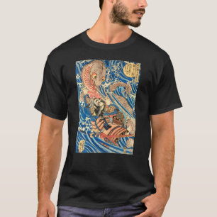 Japanese sorcerer evoking a storm-dragon T-Shirt