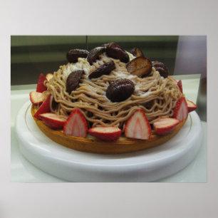 Japanese Spaghetti & Strawberry Cake Poster