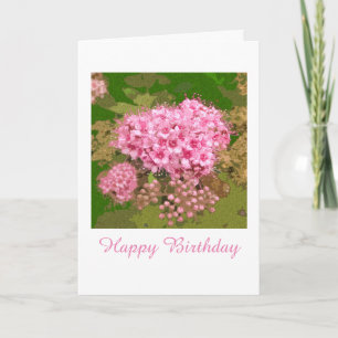 Japanese Spirea Birthday Card
