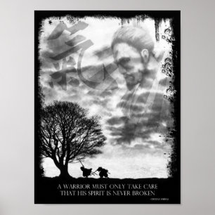 Japanese Spirit Poster (black and white)