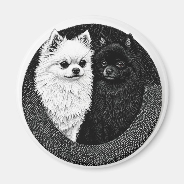 Japanese Spitz Dog Magnet For Dog Lovers Gift (Front)