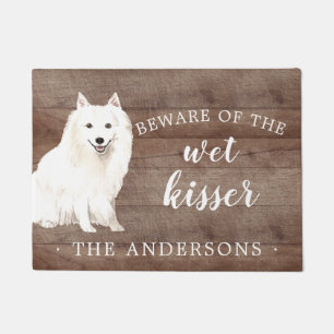 Japanese Spitz Dog Personalised Door Mat