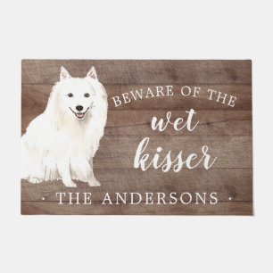 Japanese Spitz Dog Personalised Door Mat
