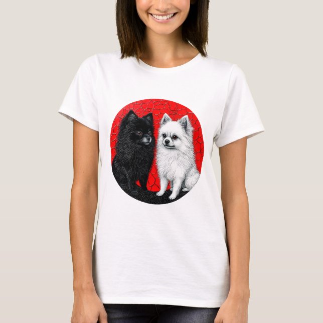 Japanese spitz dog T-Shirt (Front)