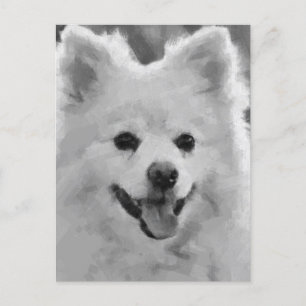 Japanese Spitz Holiday Postcard