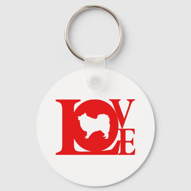 Japanese Spitz Key Ring (Front)