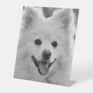 Japanese Spitz Pedestal Sign
