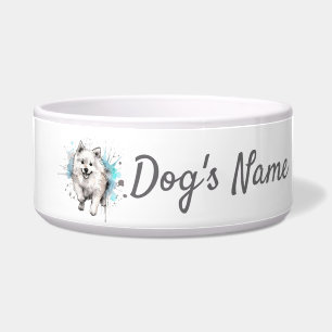 Japanese Spitz puppy Ceramic Pet Bowl