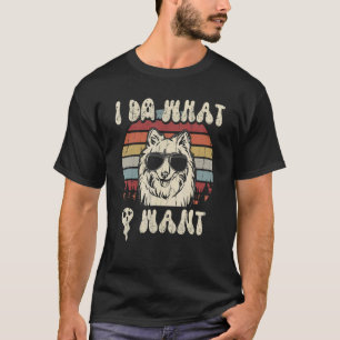 Japanese Spitz Says I Do What I Want Halloween Ret T-Shirt