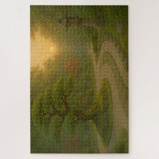 Japanese Spring Garden and Four Seasons of Silence Jigsaw Puzzle