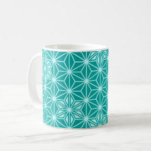 Japanese Star pattern - turquoise Coffee Mug