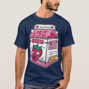 Japanese Strawberry Milk Drink Kawaii Manga Anime T-Shirt