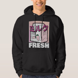 Japanese Strawberry Milk Kawaii Cartoon Cute Food Hoodie