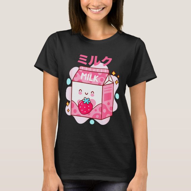 Japanese Strawberry Milk - Nk Strawberry Milk Shak T-Shirt (Front)