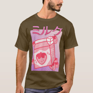 Japanese Strawberry Milk Strawberry Shake 90s Japa T-Shirt