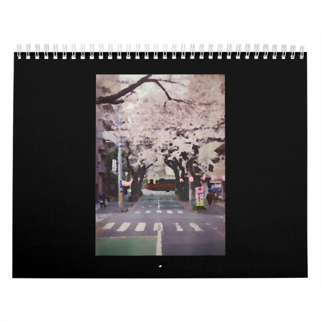 Japanese Street Art Photography Cherry Blossoms Calendar (Cover)