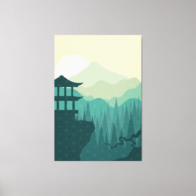 Japanese Style Art Canvas Print (Front)